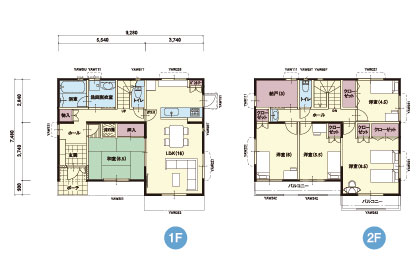S-13｜5LDK｜各部屋に収納と、2Fに3帖の納戸を設けた収納充実...
