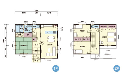 S-8｜4LDK｜使いやすい家事動線が人気のプラン