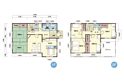 EW-11｜6LDK｜(東西玄関)広々LDKの横に日当たりの良い和室が...