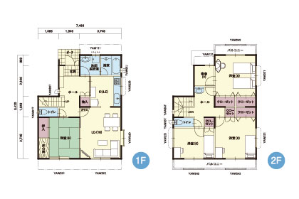 N-6｜4LDK｜(北向き玄関)独立キッチンと日当たりの良い和室が...